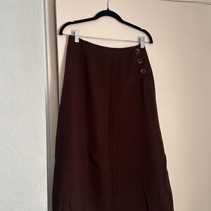 Harve Benard Dark Brown A-Line Skirt